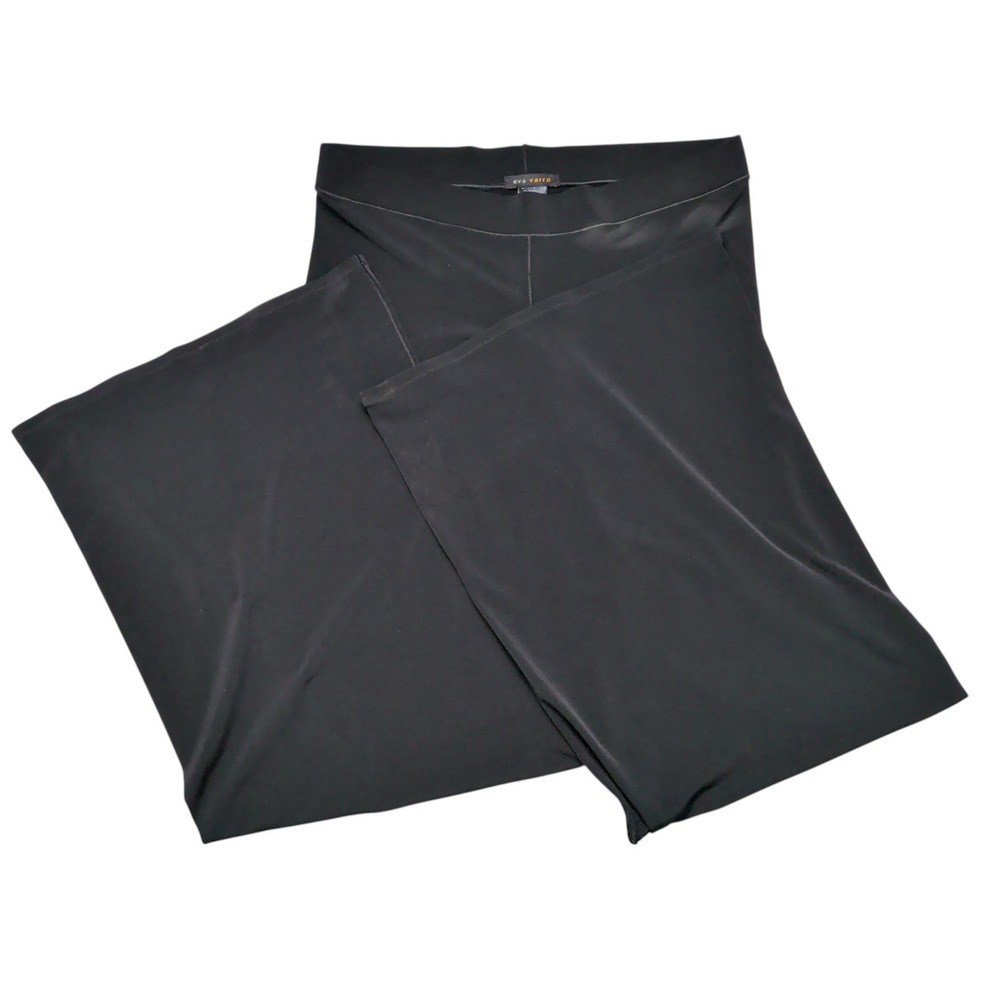 Minimalist Quiet Luxury Black Wide Leg Stretch Pull On Pants Capsule Wardrobe
